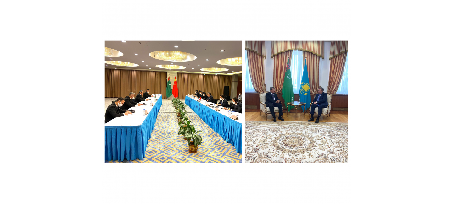 WITHIN THE FRAMEWORK OF THE MEETING OF THE MINISTERS OF FOREIGN AFFAIRS OF THE CA COUNTRIES AND THE PRC, THE HEAD OF THE MFA OF TURKMENISTAN HELD BILATERAL MEETINGS
